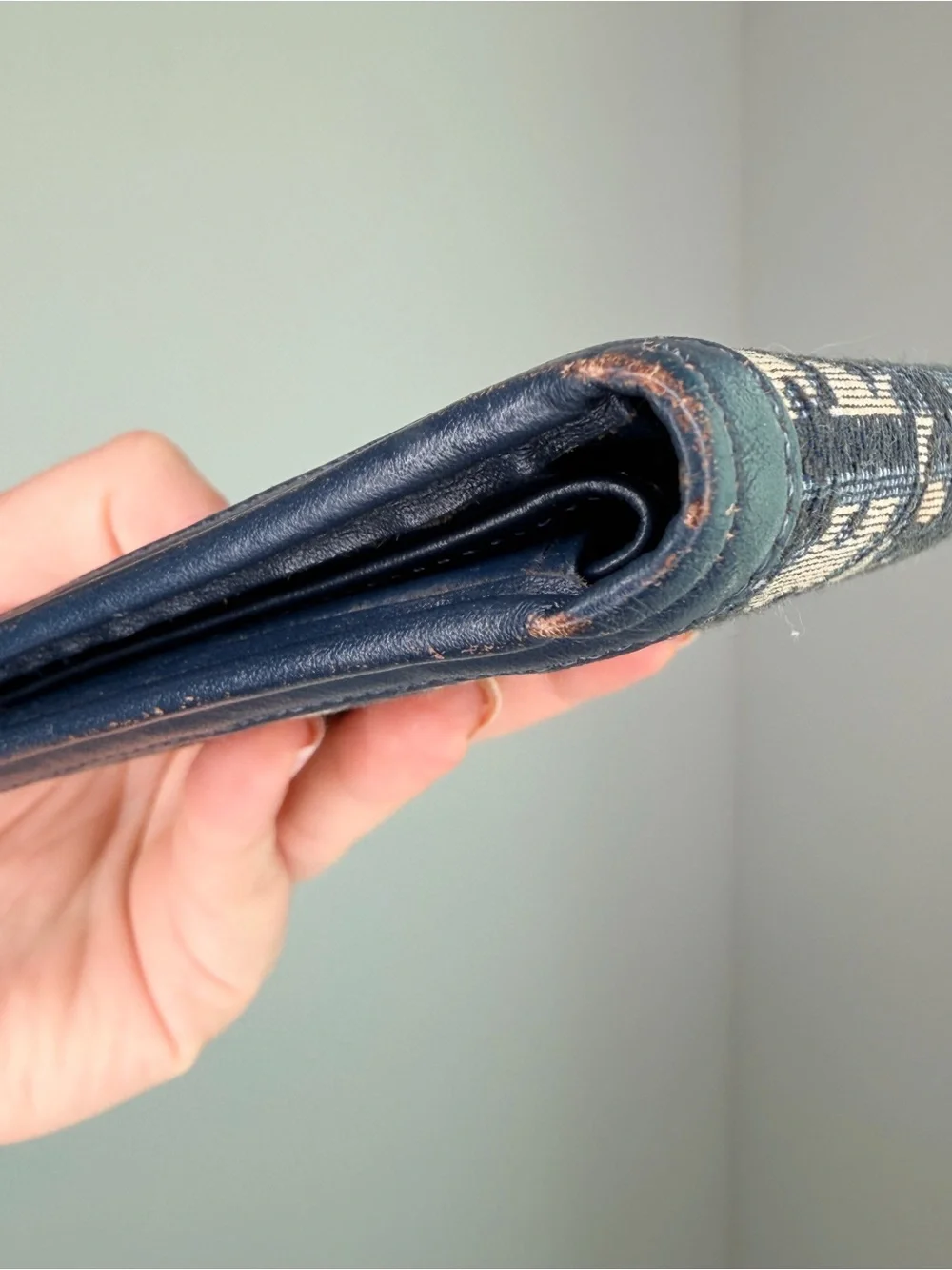Vintage Christian Dior Oblique Checkbook Wallet